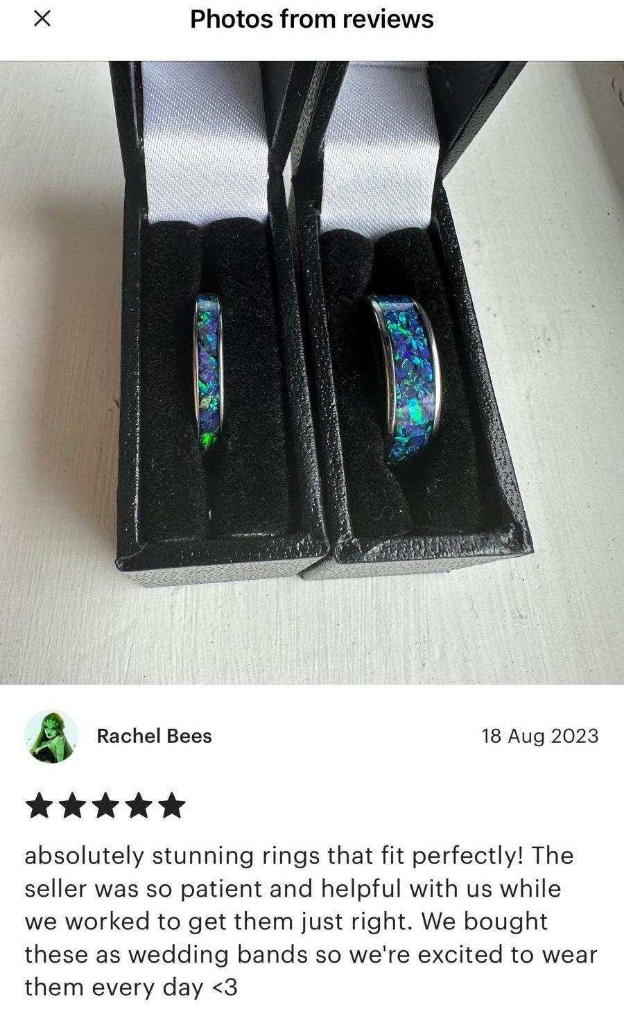 Multi Amethyst Opal, Tungsten Carbide Wedding Ring Set